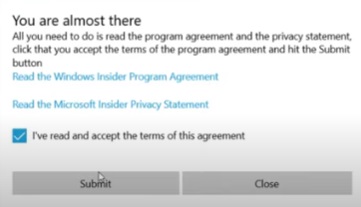 Have to agree to Microsofts terms and conditions
