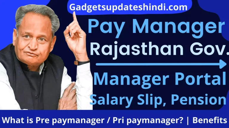 (New Portal) Pre paymanager Rajasthan: paymanager2.raj.nic.in