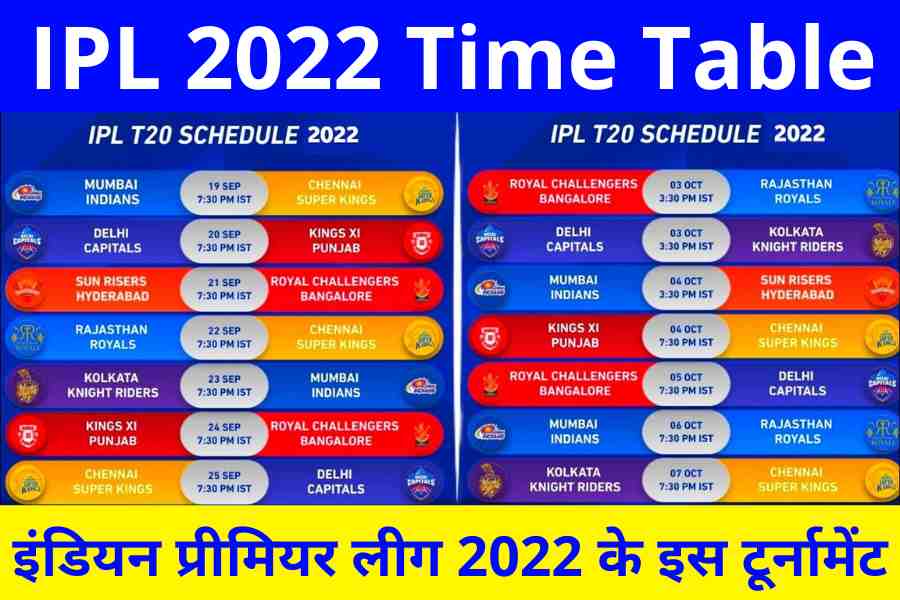 IPL Time Table 2023 - Dates, Today BCCI release full IPL schedule Iplt20.Com