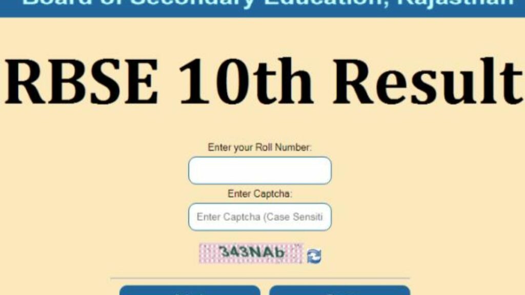 RBSE 10th Result 2022 Live