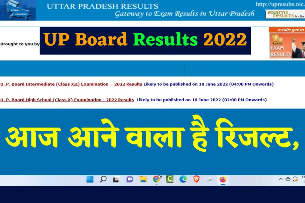 UP Board Exam Results 2022 Live Update
