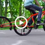 Bicycle With Rear Wheel Split Into Two
